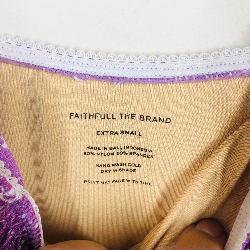 Faithfull The Brand Prairie One Piece Swimsuit XS NWT - Picture 3 of 9